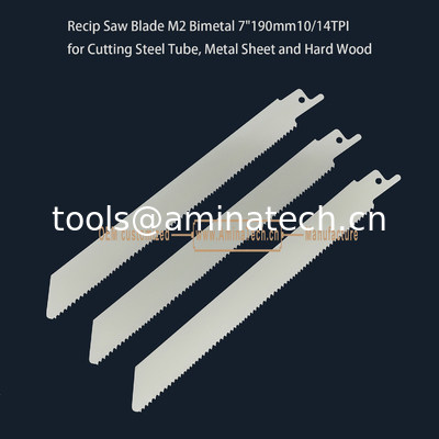 Recip Saw Blade M2 Bimetal 7" 190mm 10/14TPI  ,Reciprocating,Reverse Teeth supplier