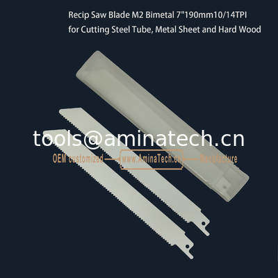 Recip Saw Blade M2 Bimetal 7" 190mm 10/14TPI  ,Reciprocating,Reverse Teeth supplier