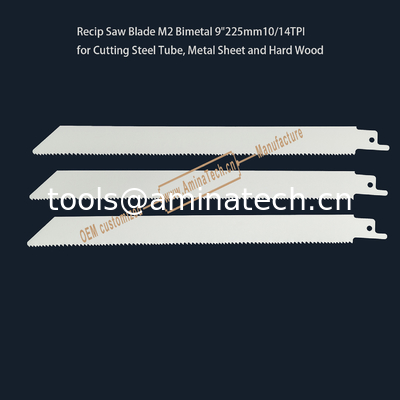 Recip Saw Blade M2 Bimetal 9" 225mm 10/14TPI  ,Reciprocating,Reverse Teeth supplier