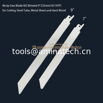 Recip Saw Blade M2 Bimetal 9" 225mm 10/14TPI  ,Reciprocating,Reverse Teeth supplier