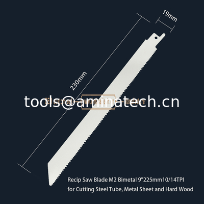 Recip Saw Blade M2 Bimetal 9" 225mm 10/14TPI  ,Reciprocating,Reverse Teeth supplier
