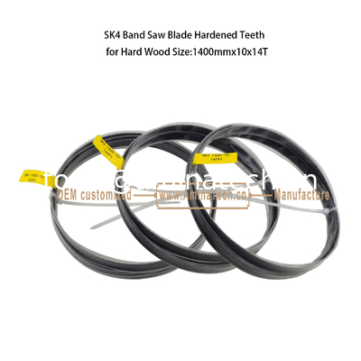 High Carbon SK4 Bandsaw Blades for Wood Working (Black Hardened) Size:1400mmx10x14T supplier