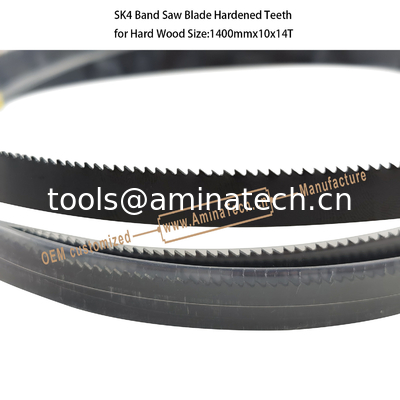 High Carbon SK4 Bandsaw Blades for Wood Working (Black Hardened) Size:1400mmx10x14T supplier