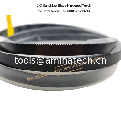 High Carbon SK4 Bandsaw Blades for Wood Working (Black Hardened) Size:1400mmx10x14T supplier