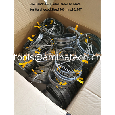 High Carbon SK4 Bandsaw Blades for Wood Working (Black Hardened) Size:1400mmx10x14T supplier