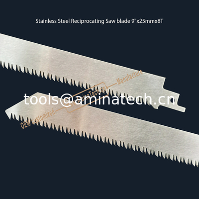 Stainless Steel Reciprocating Saw blade 9"x25mmx8T,Cutting Wood,Frozen Meat,Bones supplier