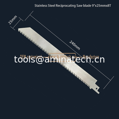 Stainless Steel Reciprocating Saw blade 9"x25mmx8T,Cutting Wood,Frozen Meat,Bones supplier