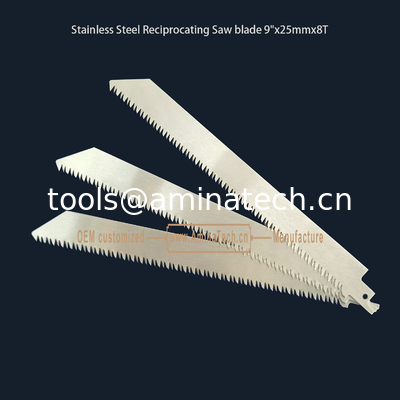 Stainless Steel Reciprocating Saw blade 9"x25mmx8T,Cutting Wood,Frozen Meat,Bones supplier