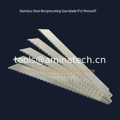 Stainless Steel Reciprocating Saw blade 9"x19mmx6T,Cutting Wood,Frozen Meat,Bones supplier