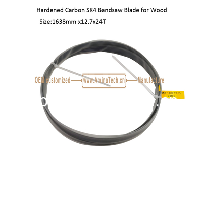 High Carbon SK4 Bandsaw Blades for Wood Working (Black Hardened) Size:1638mmx12.7x24T supplier