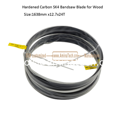 High Carbon SK4 Bandsaw Blades for Wood Working (Black Hardened) Size:1638mmx12.7x24T supplier