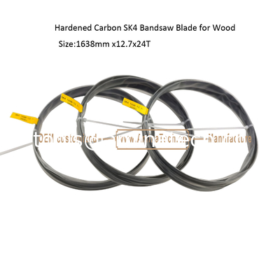 High Carbon SK4 Bandsaw Blades for Wood Working (Black Hardened) Size:1638mmx12.7x24T supplier