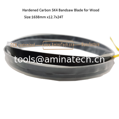 High Carbon SK4 Bandsaw Blades for Wood Working (Black Hardened) Size:1638mmx12.7x24T supplier