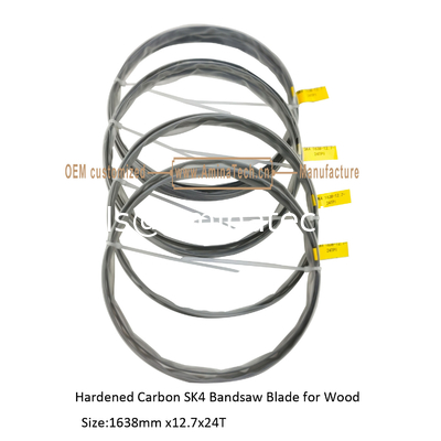 High Carbon SK4 Bandsaw Blades for Wood Working (Black Hardened) Size:1638mmx12.7x24T supplier