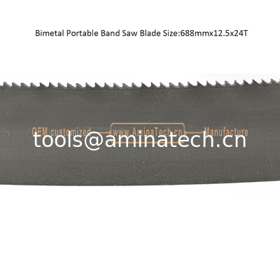 Bimetal Portable Band Saw Blade Size:688mmx12.5x24T supplier