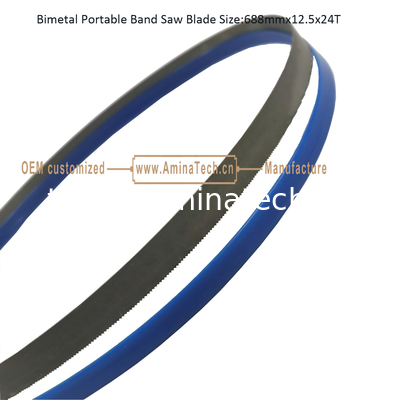Bimetal Portable Band Saw Blade Size:688mmx12.5x24T supplier