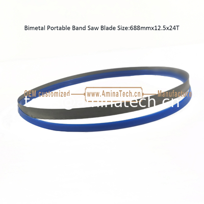 Bimetal Portable Band Saw Blade Size:688mmx12.5x24T supplier