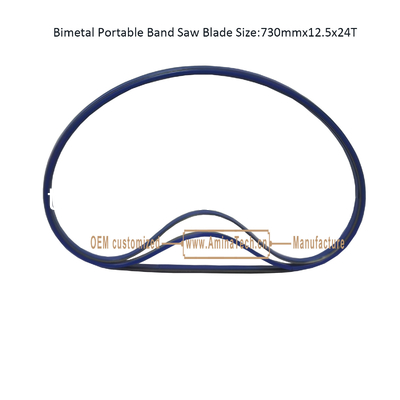 Bimetal Portable Band Saw Blade Size:730mmx12.5x24T supplier