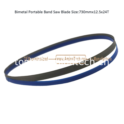 Bimetal Portable Band Saw Blade Size:730mmx12.5x24T supplier