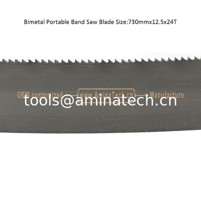 Bimetal Portable Band Saw Blade Size:730mmx12.5x24T supplier