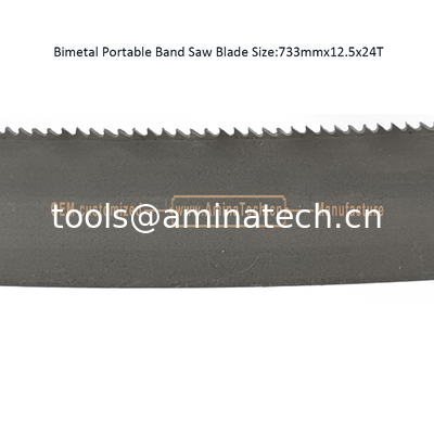 Bimetal Portable Band Saw Blade Size:733mmx12.5x24T supplier