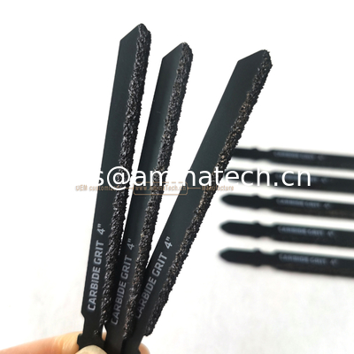 Tungsten Carbide Gritted Jig Saw Blade T-Shapc in Bulk 100mmX75x8,Grind tiles and clean up crevices,Reciprocating  Saw supplier