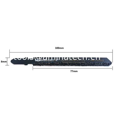 Tungsten Carbide Gritted Jig Saw Blade T-Shapc in Bulk 100mmX75x8,Grind tiles and clean up crevices,Reciprocating  Saw supplier