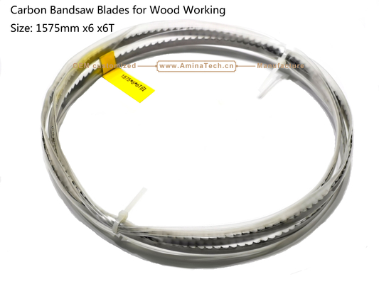 Aminatech Carbon Bandsaw Blades for Wood Working  Size: 1575mmx6x6T supplier