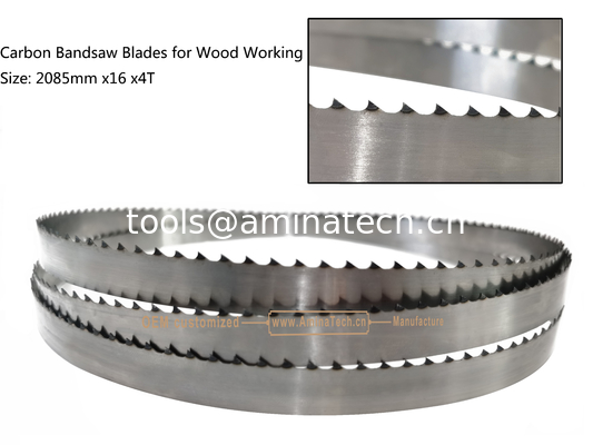 Aminatech Carbon Bandsaw Blades for Wood Working Size: 2085mmx16x4T supplier