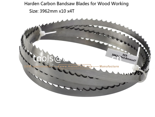 Harden Carbon Band Saw Blades for Wood Working  Size: 3962mm x10 x4T supplier