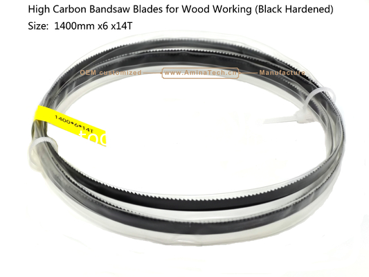 Aminatech High Carbon Bandsaw Blades for Wood Working (Black Hardened) Size:  1400/1425mm X6 X14T supplier