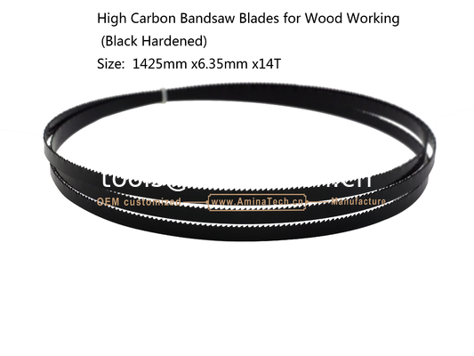 Aminatech High Carbon Bandsaw Blades for Wood Working (Black Hardened) Size:  1400/1425mm X6 X14T supplier