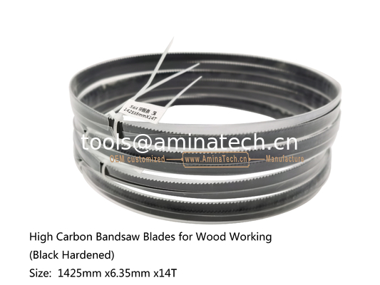 Aminatech High Carbon Bandsaw Blades for Wood Working (Black Hardened) Size:  1400/1425mm X6 X14T supplier