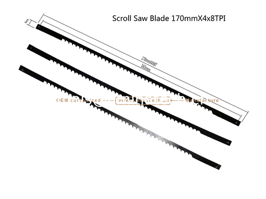 Scroll Saw Blade 170mmX4x8TPI Cutting wood,Plastic,Low-hardness metal supplier
