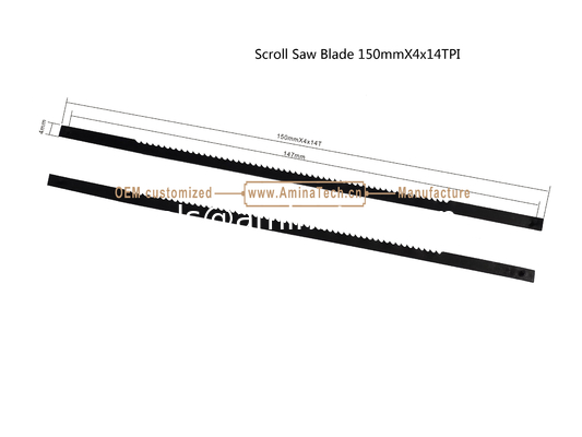 Scroll Saw Blade 150mmX4x14TPI Cutting wood,Plastic,Low-hardness metal supplier