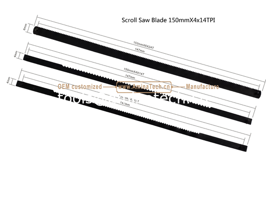 Scroll Saw Blade 150mmX4x14TPI Cutting wood,Plastic,Low-hardness metal supplier