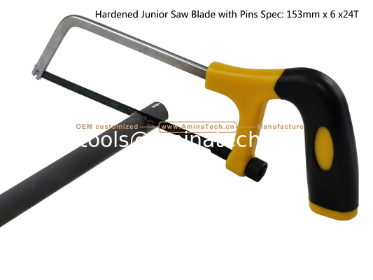 Hardened Junior Saw Blade with Pins Spec: 153mmx6x24T Cutting wood,Plastic,Low-hardness metal supplier