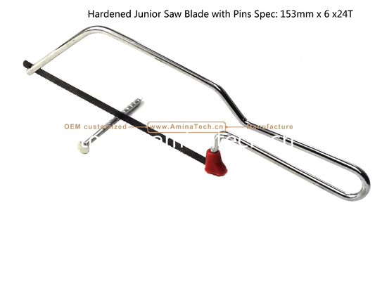 Hardened Junior Saw Blade with Pins Spec: 153mmx6x24T Cutting wood,Plastic,Low-hardness metal supplier