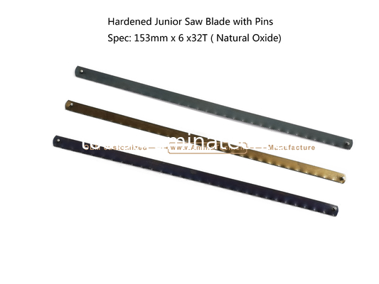 Hardened Junior Saw Blade with Pins Spec: 153mmx6x32T ( Natural Oxide) Cutting wood,Plastic,Low-hardness metal supplier