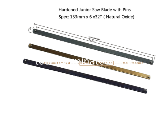 Hardened Junior Saw Blade with Pins Spec: 153mmx6x32T ( Natural Oxide) Cutting wood,Plastic,Low-hardness metal supplier