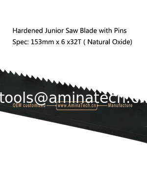 Hardened Junior Saw Blade with Pins Spec: 153mmx6x32T ( Natural Oxide) Cutting wood,Plastic,Low-hardness metal supplier