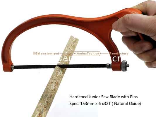 Hardened Junior Saw Blade with Pins Spec: 153mmx6x32T ( Natural Oxide) Cutting wood,Plastic,Low-hardness metal supplier