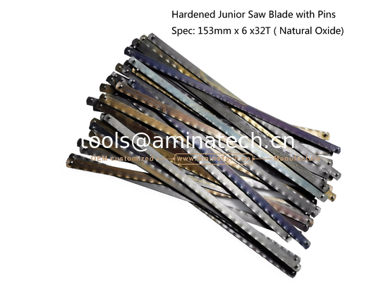 Hardened Junior Saw Blade with Pins Spec: 153mmx6x32T ( Natural Oxide) Cutting wood,Plastic,Low-hardness metal supplier