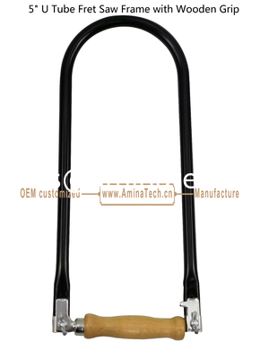 5" U Tube Fret Saw Frame with Wooden Grip for junior students to learn and practise paint board carving and pa supplier