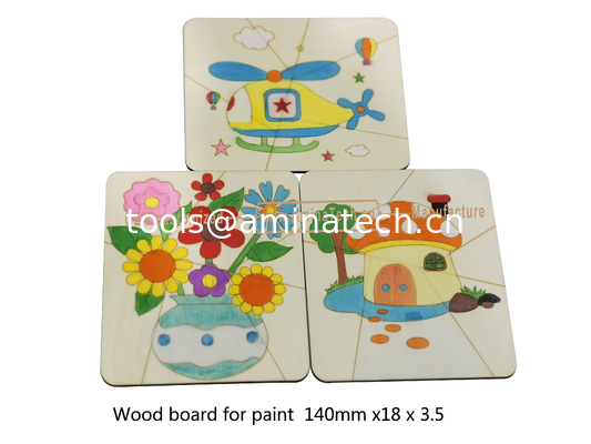 Aminatech  Wood board for paint  140mm x18x3.5 The one-side drawing design Elm board supplier