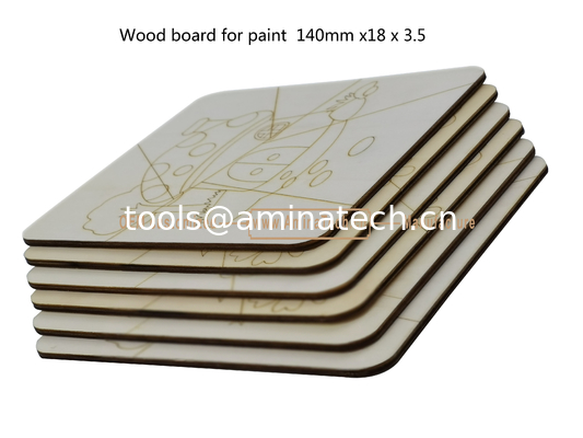 Aminatech  Wood board for paint  140mm x18x3.5 The one-side drawing design Elm board supplier