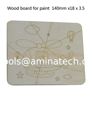 Aminatech  Wood board for paint  140mm x18x3.5 The one-side drawing design Elm board supplier