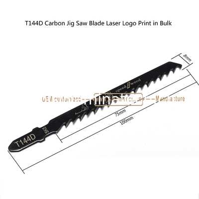 T144D Carbon Jig Saw Blade Laser Logo Print in Bulk size:100mmx8x6T, Cutting Wood,Reciprocating Saw Blade supplier