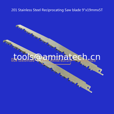 201 Stainless Steel Reciprocating Saw blade 9"x19mmx5T Cutting Wood,Bamboo,Plastic,Frozen Meat,Bones supplier