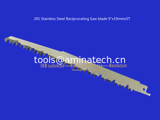 201 Stainless Steel Reciprocating Saw blade 9"x19mmx5T Cutting Wood,Bamboo,Plastic,Frozen Meat,Bones supplier